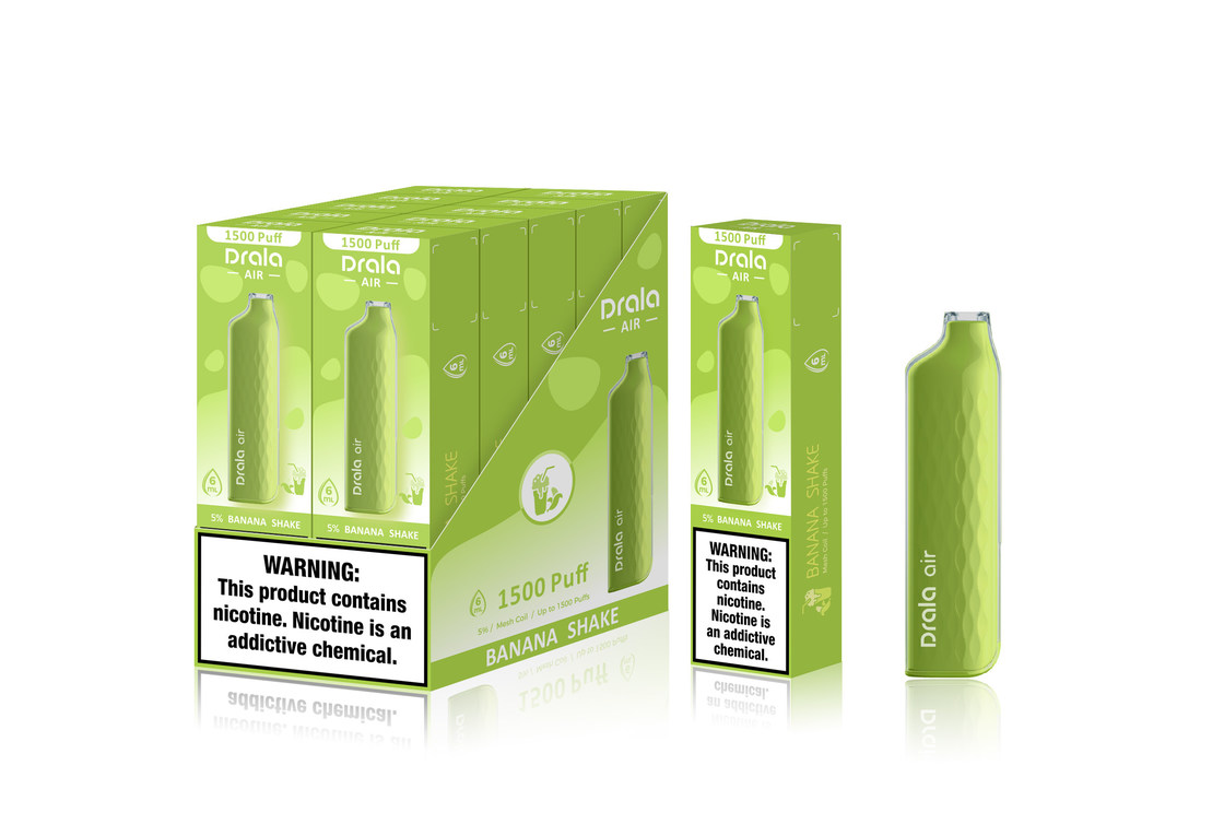 FDA Cotton Strawberry Banana Vape Pen Machenical 1500 Puffs Disposable Vape ROHS